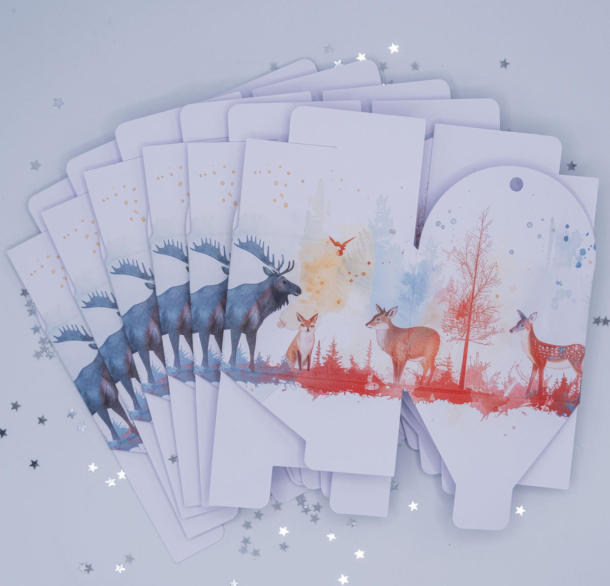 Christmas 'WINTER WOODLAND' Gift Boxes - 2 size Options (Pack of x6)