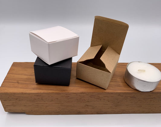 MINI BOX | SINGLE TEALIGHT - 38 x 38 x 23mm (10 Boxes)