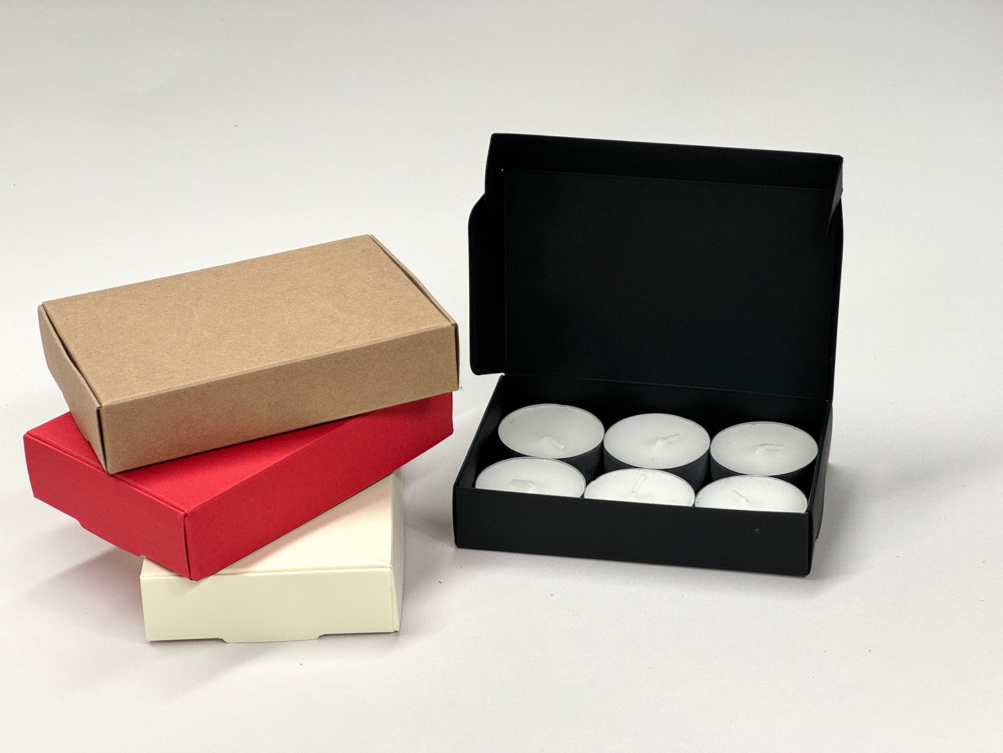 6 TEALIGHT CUPS / WAX MELTS BOX | Size 120 x 80 x 25mm | (Pack of 10)