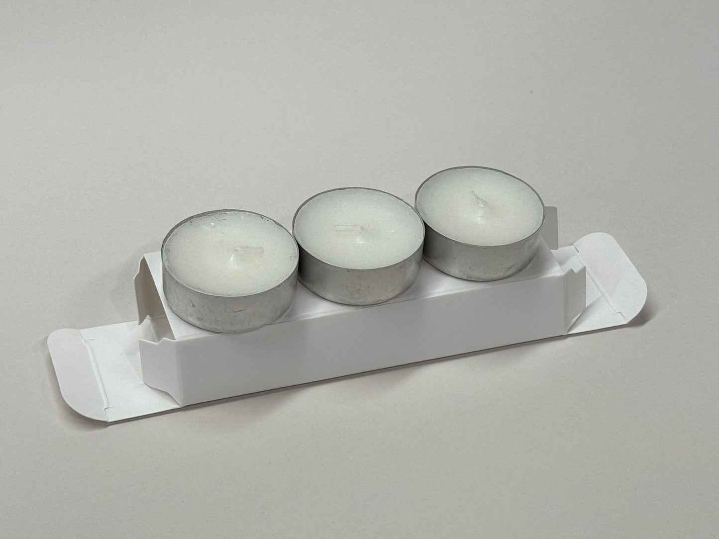 SLIM GIFT BOX - END OPENING. Ideal for 3 x 19mm Tealights Cups | Size 120 x 40 x 20mm
