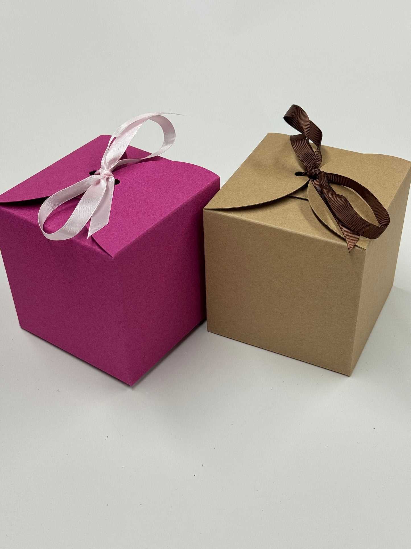 TIE TOP Wedding/Party Favour Box (large) - Size 10 x 10 x 10cm (Pack of x5)