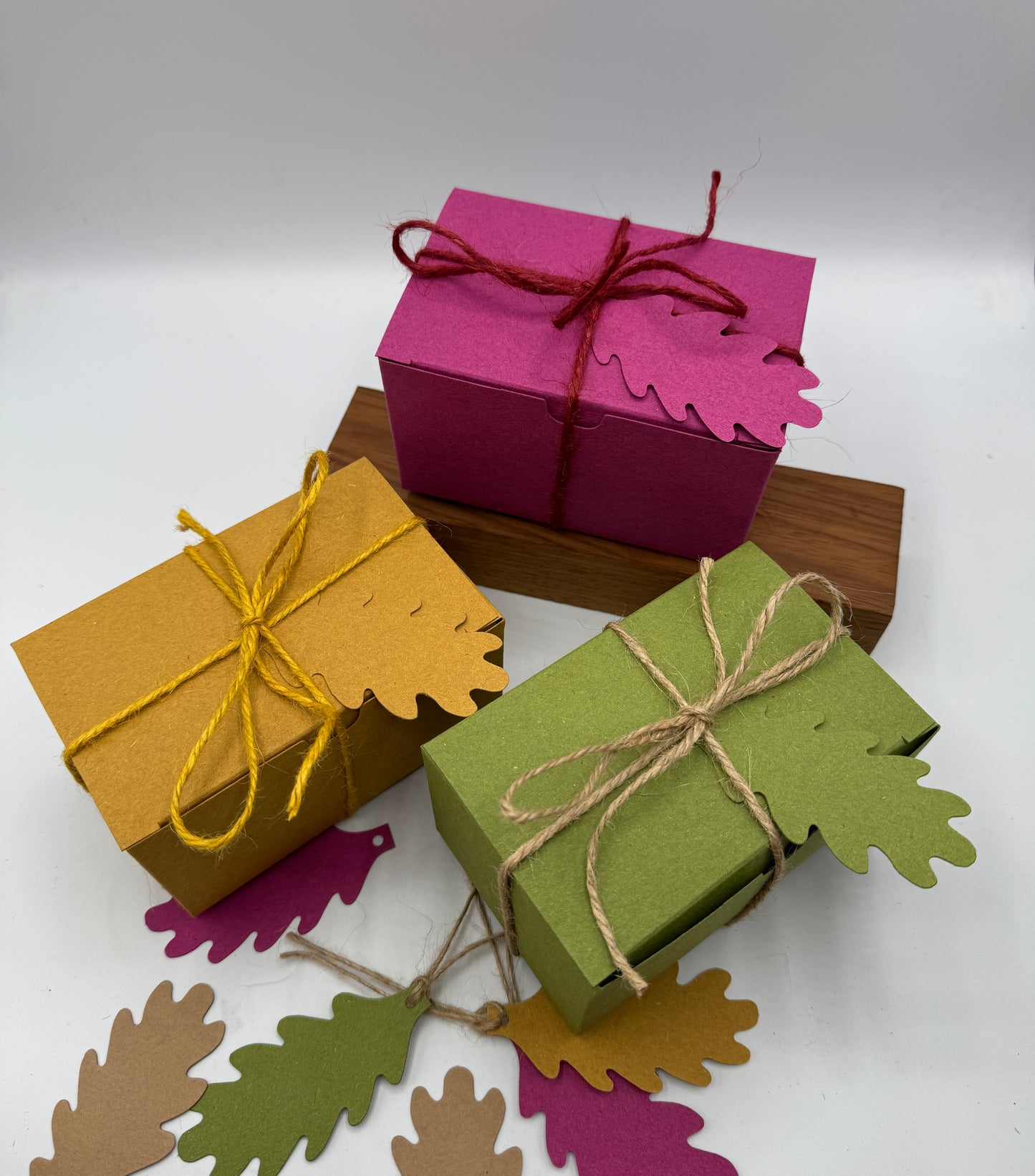 WOODLAND Gift Box & Tag - Large | Size: 12.5 x 8 x 7cm - (Pack of 5 Boxes)