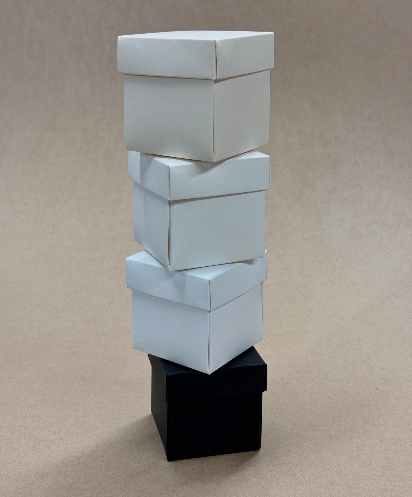 Petal Drop Side Wedding Favour Box with Lid - Size 6cm | Neutral Tints (x10 boxes)