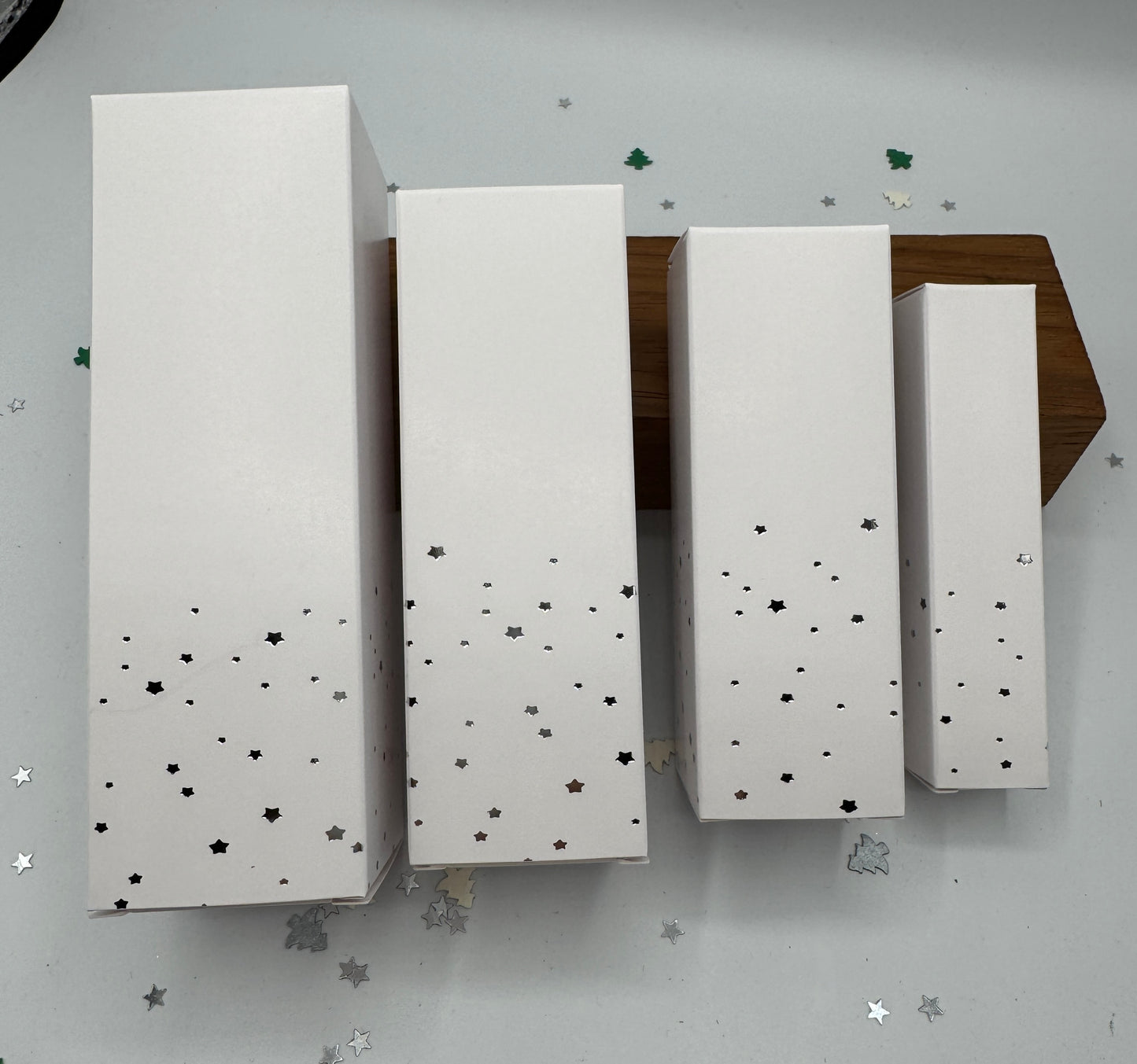 SILVER STARS Bottle Box | WHITE -  6 size options 10ml-100ml  | Limited Quantity