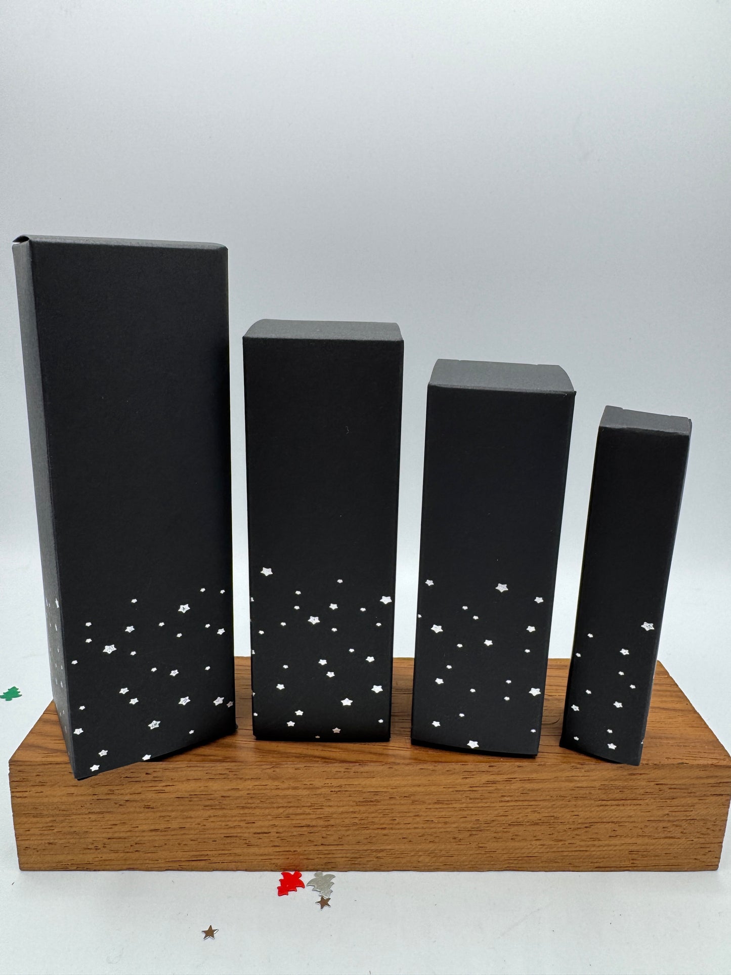 SILVER STARS Bottle Box | BLACK -  6 size options 10ml-100ml  | Limited Quantity