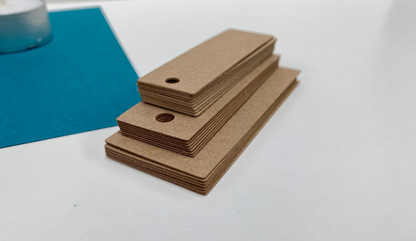 RECTANGLE Blank KRAFT tags | Sizes - x3 Options