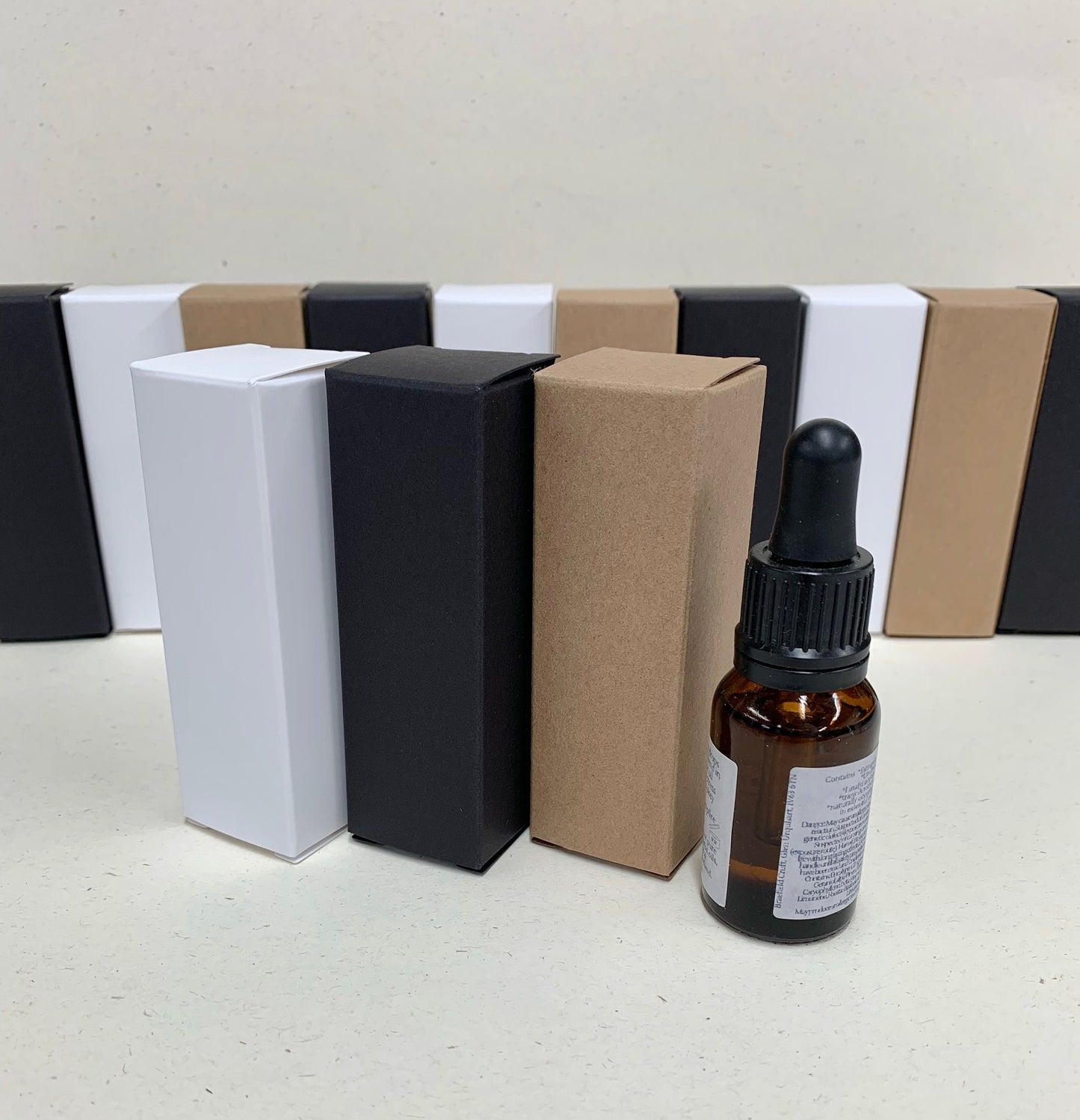 BOTTLE BOX - Size 30 x 30 x 90mm | 15ml Essence + Pipette Dropper