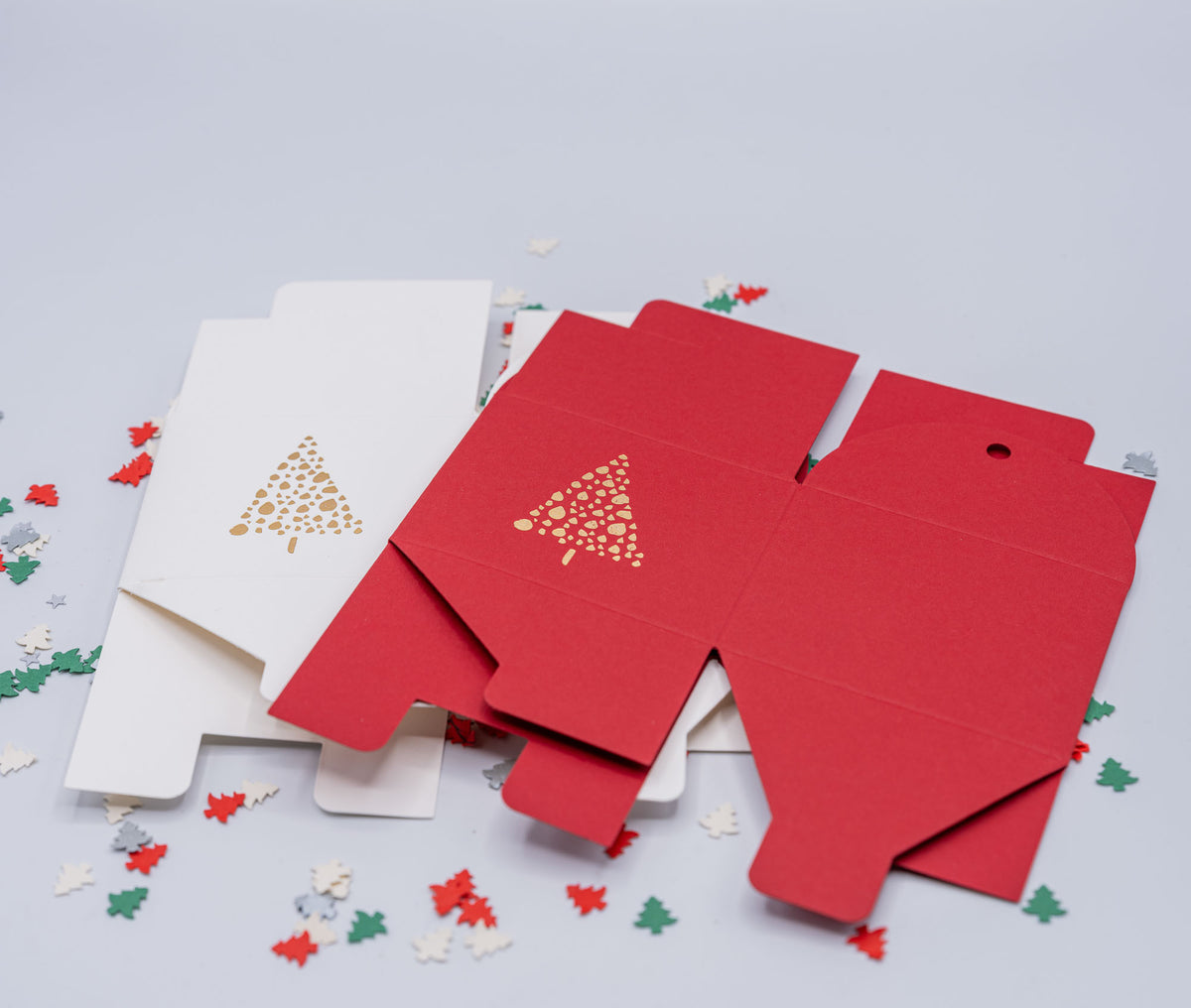 Christmas 'GOLD TREE'  Gift Boxes - Size 8 x 8 x 6cm  (Pack of x6)