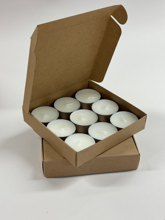 9 TEALIGHT CUPS / WAX MELTS BOX |  Size 120 x 120 x 25mm | BULK QTYS