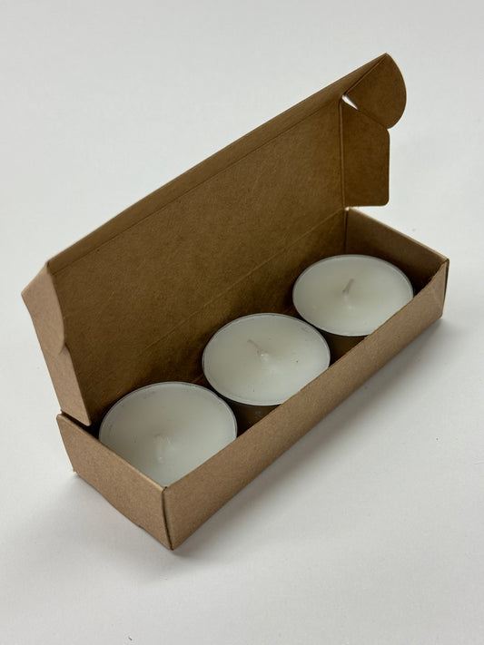 3 x TEALIGHT BOX |  Size 120 x 40 x 25mm | BULK QTYS