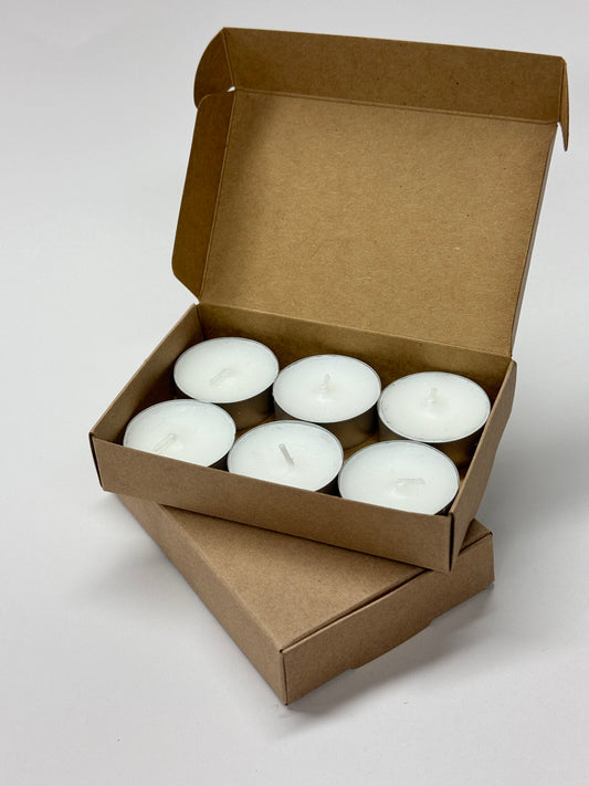 6 TEALIGHT CUPS / WAX MELTS BOX |  Size 120 x 80 x 25mm | BULK QTYS
