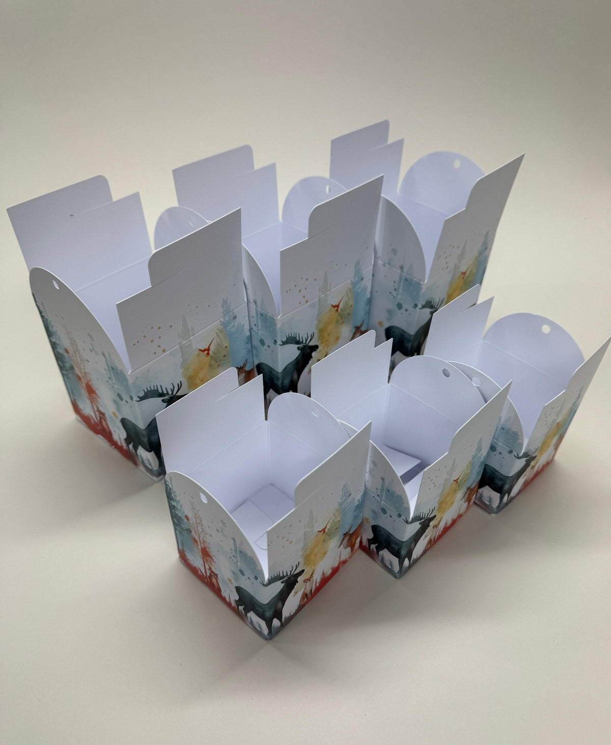 Christmas 'WINTER WOODLAND'  Gift Boxes - 2 size Options  (Pack of x6)