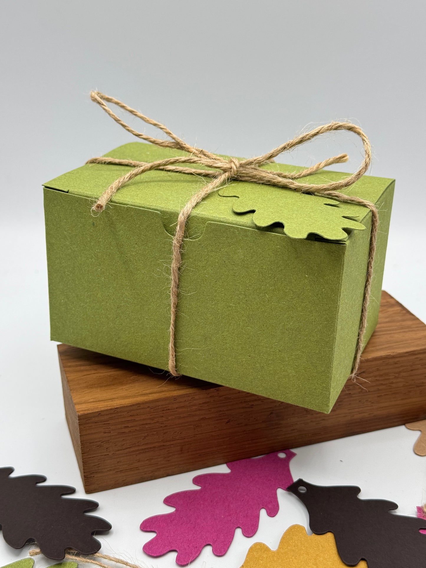 WOODLAND Gift Box & Tag - Large | Size: 12.5 x 8 x 7cm - (Pack of 5 Boxes)