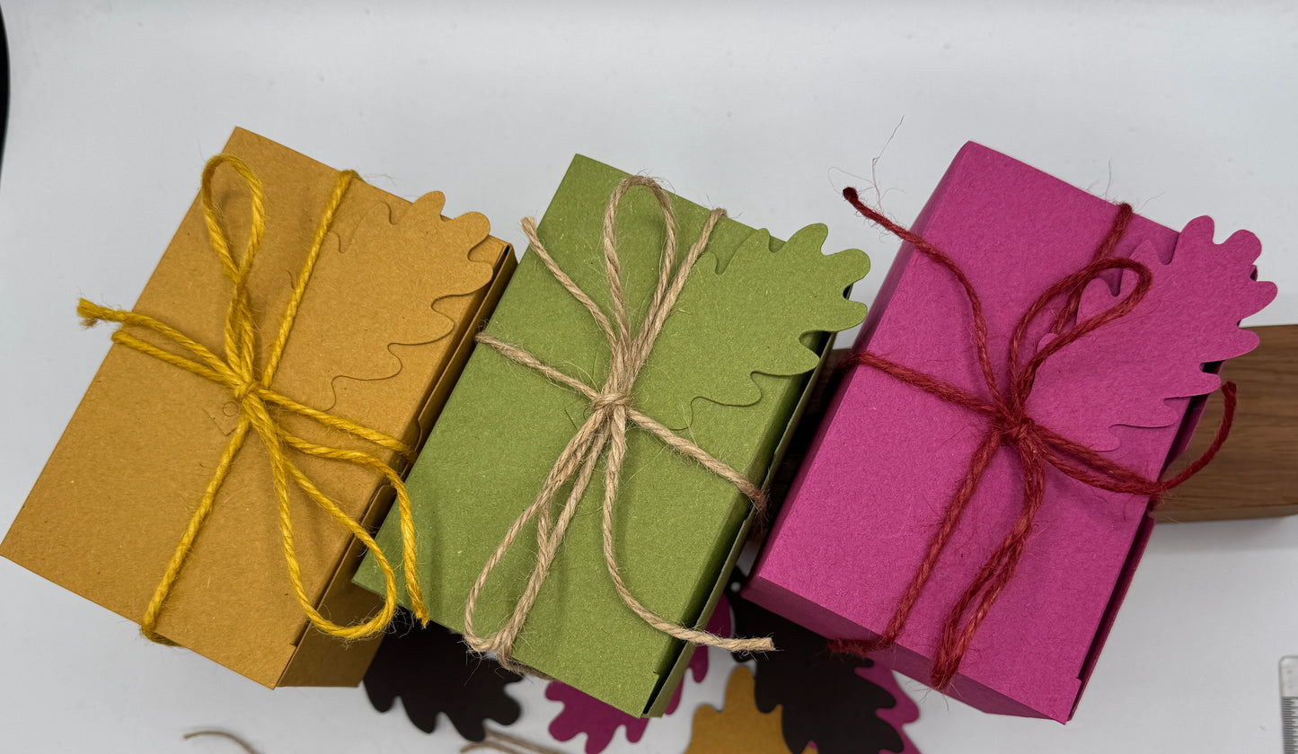 WOODLAND Gift Box & Tag - Large | Size: 12.5 x 8 x 7cm - (Pack of 5 Boxes)