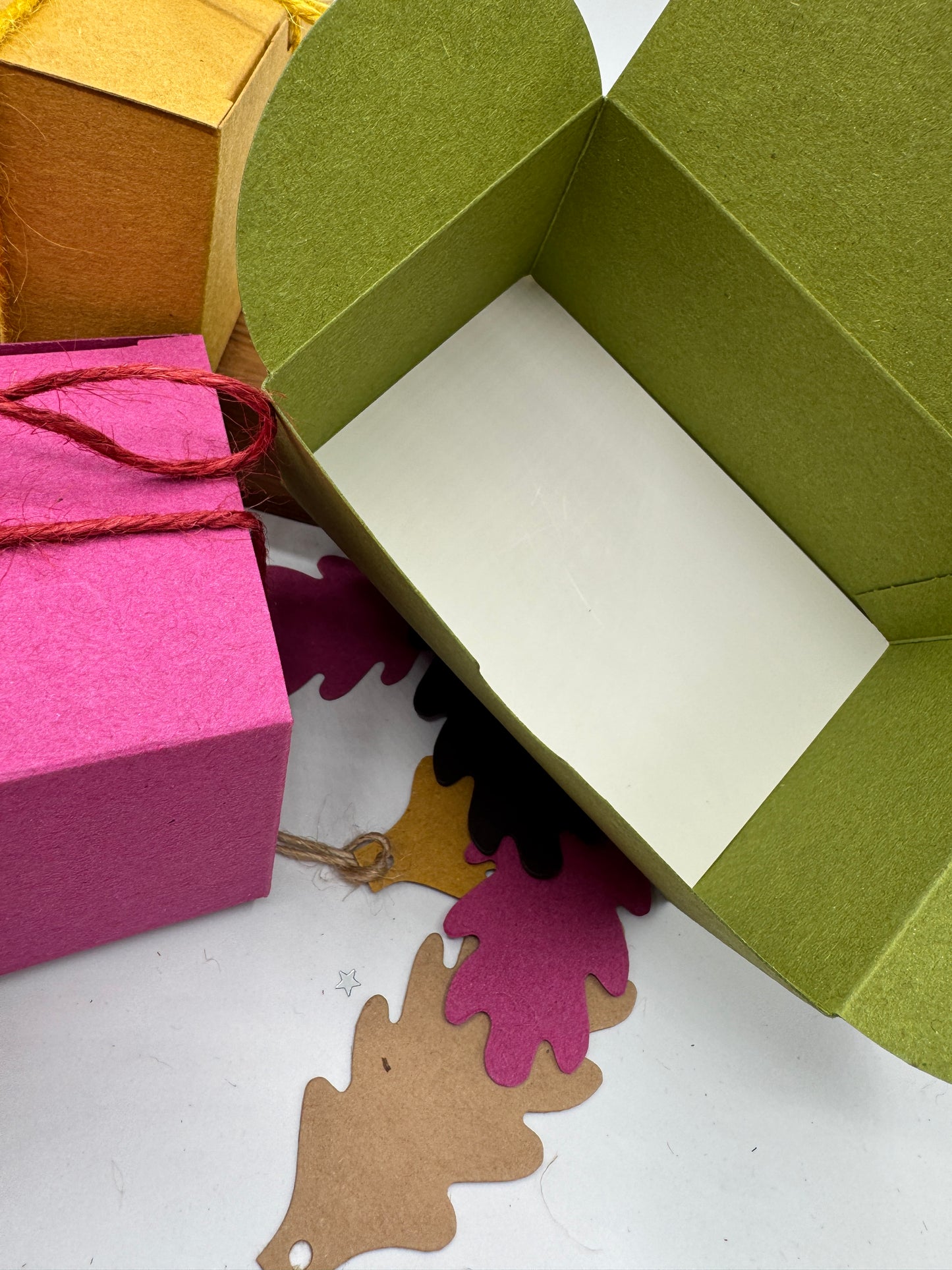 WOODLAND Gift Box & Tag - Large | Size: 12.5 x 8 x 7cm - (Pack of 5 Boxes)
