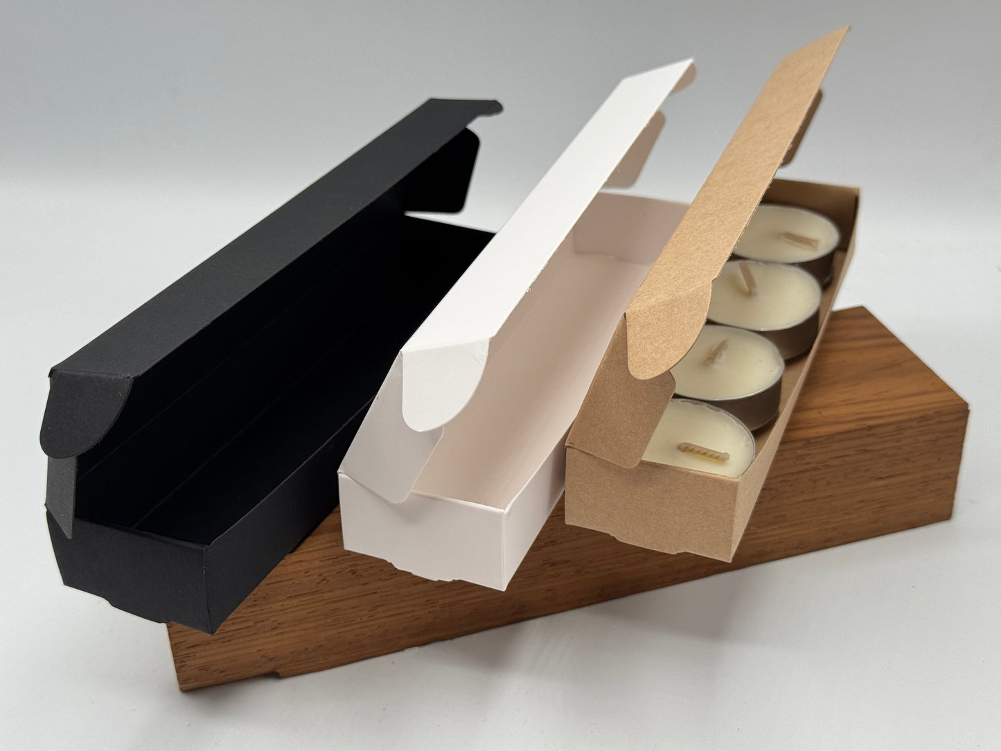 4 TEALIGHT CUPS / WAX MELTS BOX |  Size 160 x 40 x 23mm | (Pack of 10)