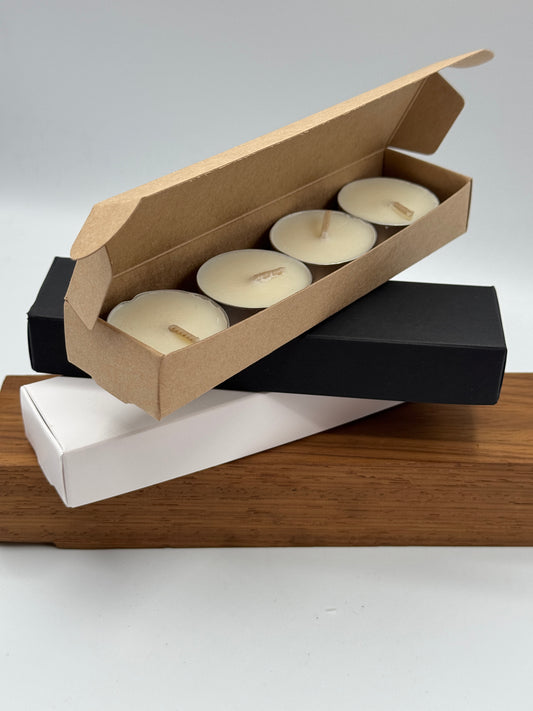 4 TEALIGHT CUPS / WAX MELTS BOX |  Size 160 x 40 x 23mm | (Pack of 10)
