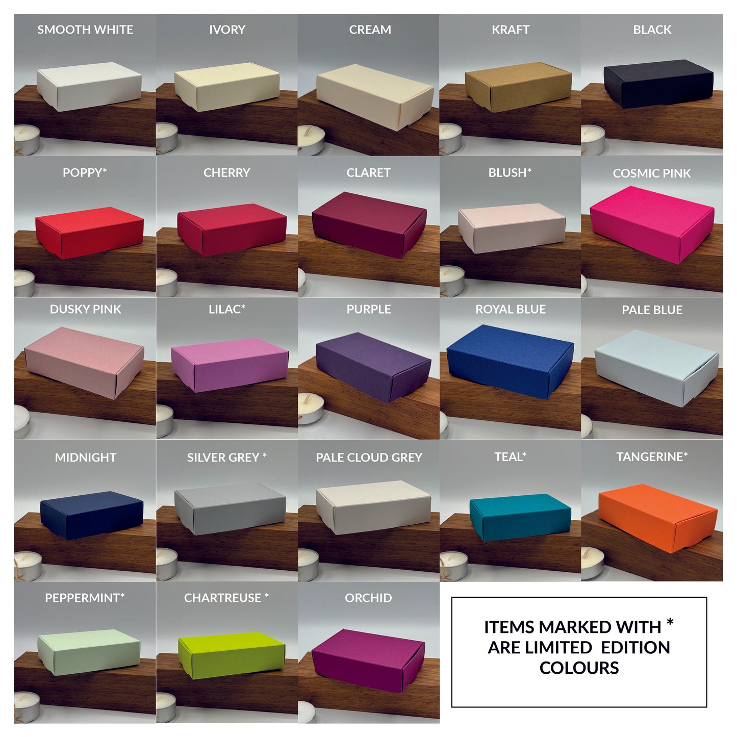 SLIM TOP OPENING | Size: 9.5 x 6 x 2.5cm | Soap, Confectionery, Gifts (x10 Boxes)