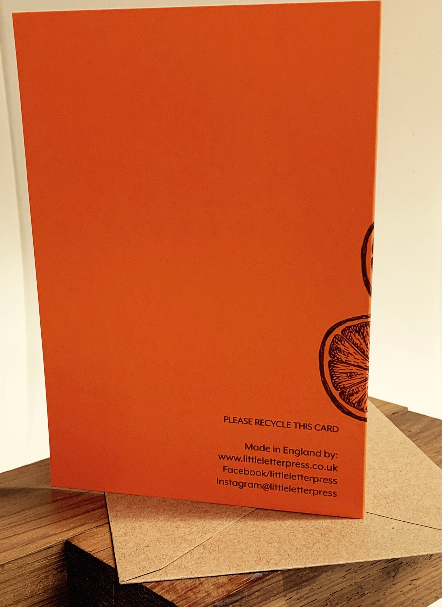 Letterpress/Foiled "Orange Christmas Spice" Christmas Cards |  Size: A6