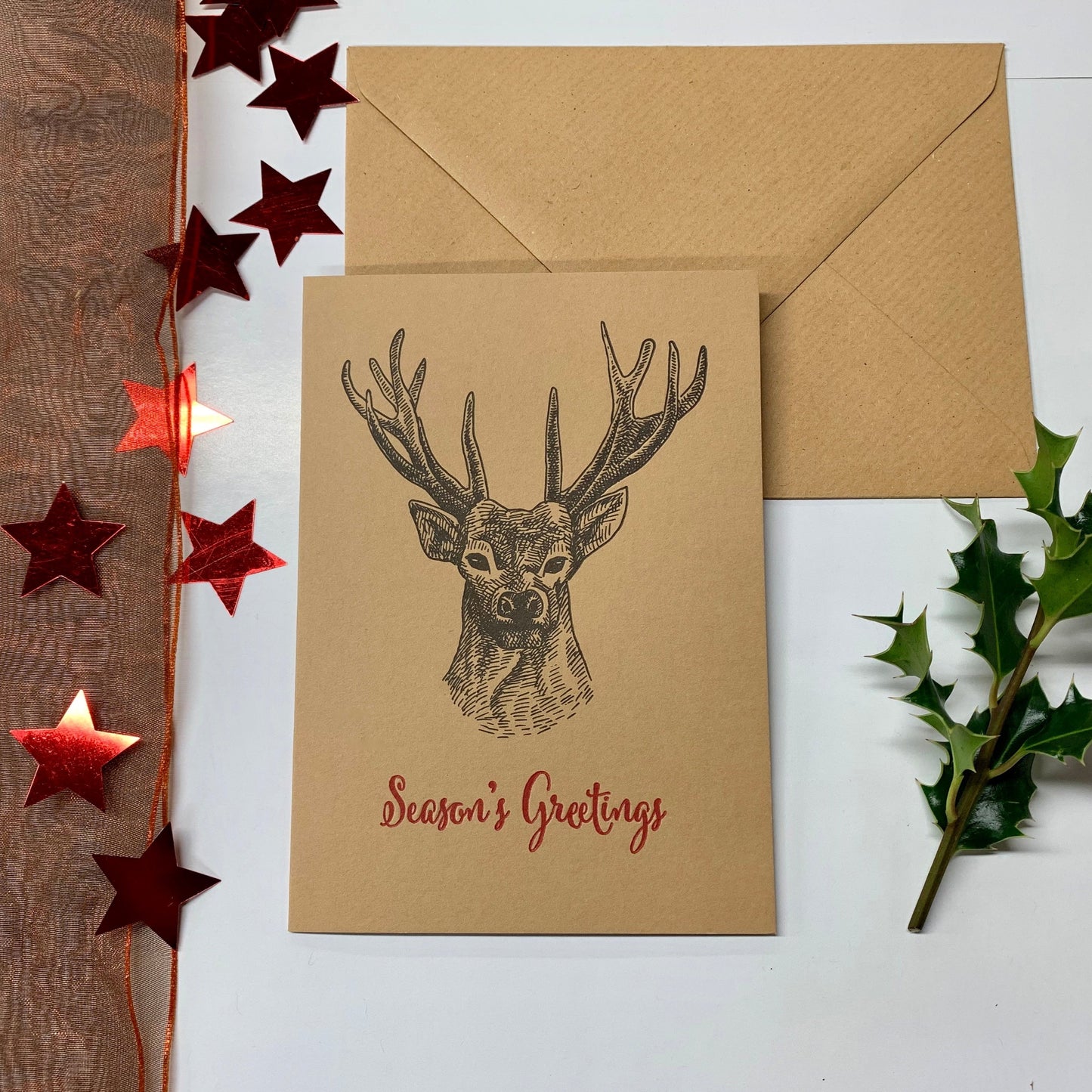 Letterpress "STAG" Christmas Cards |  Size: A6