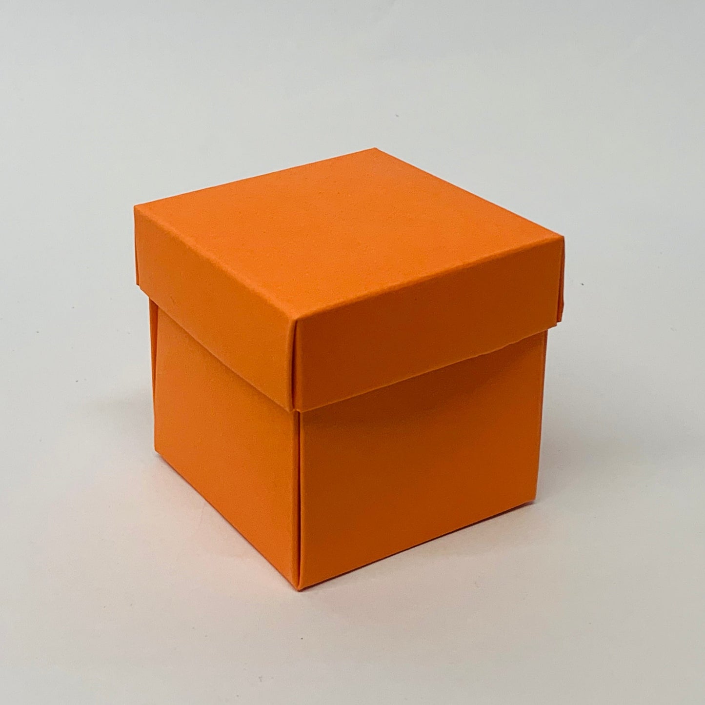 6cm Petal Drop Side gift box with lid Tangerine Orange
