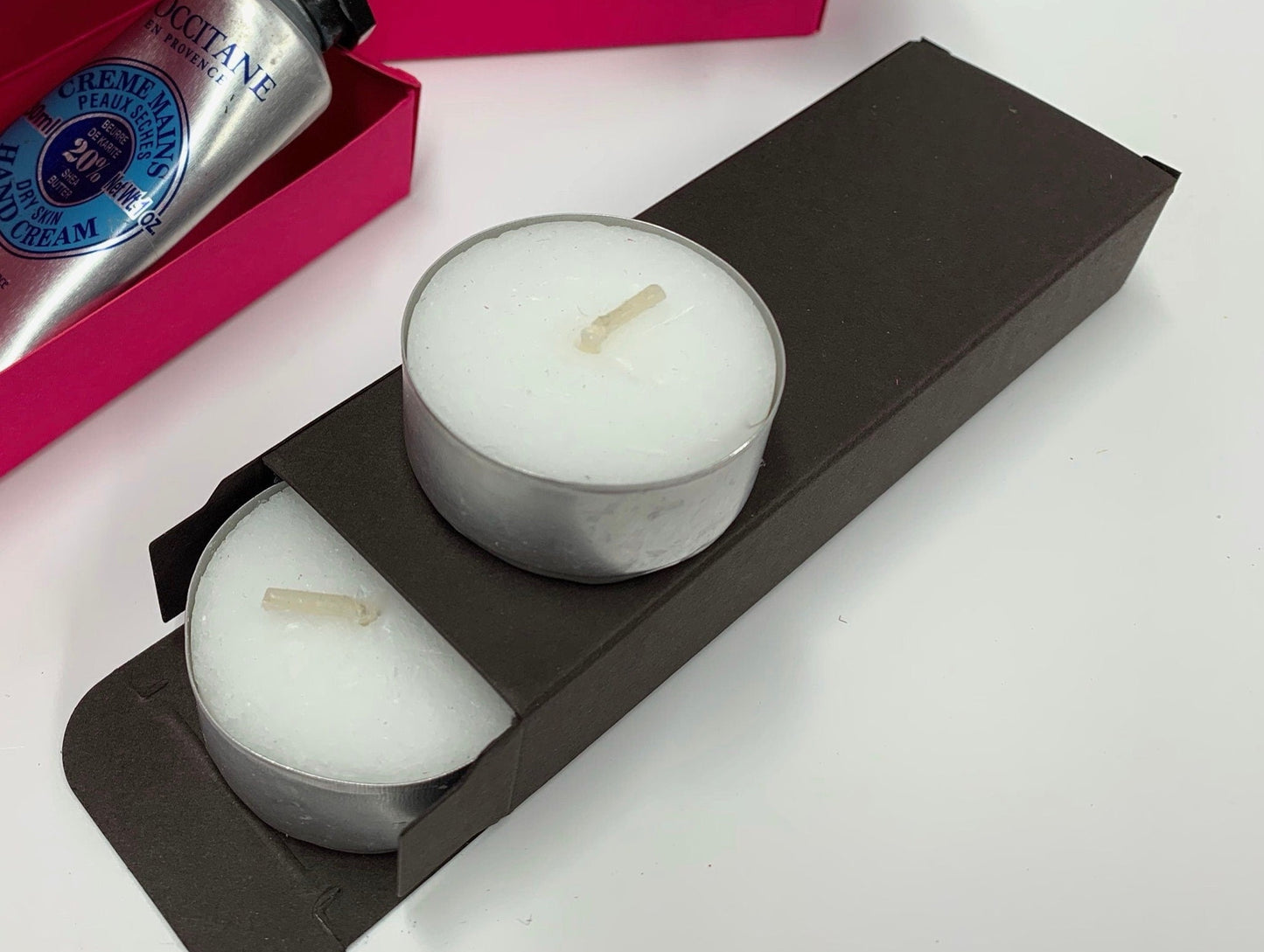 SLIM GIFT BOX - END OPENING. Ideal for 3 x 19mm Tealights Cups | Size 120 x 40 x 20mm