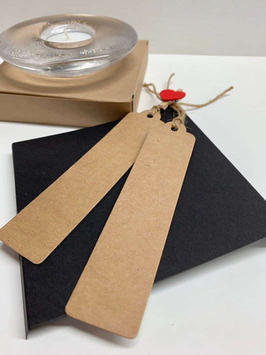 LONG SCALLOP TOP Blank KRAFT tags | SIZE: 30 x 130mm