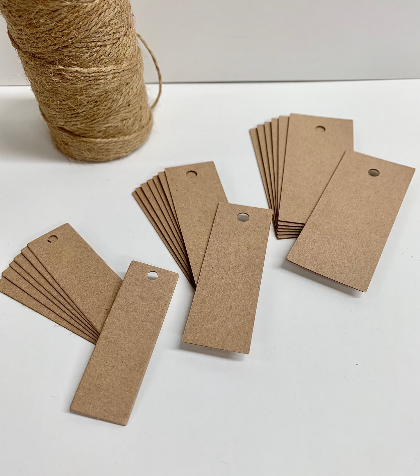 RECTANGLE Blank KRAFT tags | Sizes - x3 Options