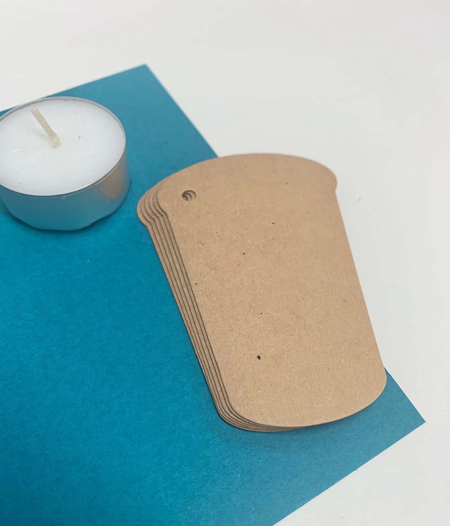 TAKE AWAY COFFEE CUP Blank KRAFT Gift tags | Size: 53mm x 84mm